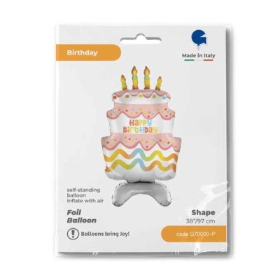Freestanding cake (97cm,38") foil balloon - g70000-p-packaged-p.jpg