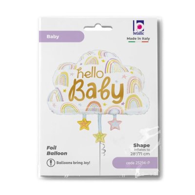 Hello Baby (71cm,28") foil balloon - 25294-ppackaged-p.jpg