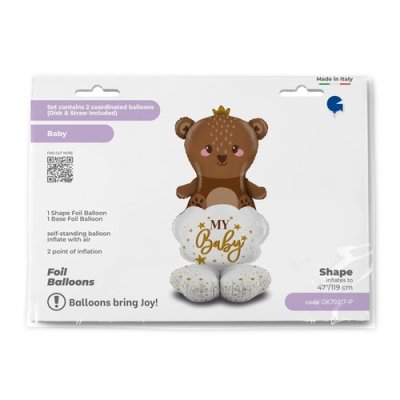 Freestanding Teddy Bear (119cm,47") foil balloon - gk70017-p-p.jpg
