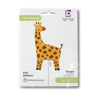 Giraffe (104cm,41") foil balloon - 25303-ppackaged-p.jpg