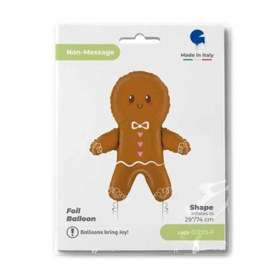 Gingerbread (74cm,29") foil balloon - g72113-ppackaged-p.jpg