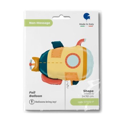 Submarine (61cm,24") foil balloon - g72132-ppackaged-p.jpg