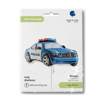 Police car (71cm,28") foil balloon - 245b-ppackaged-p.jpg