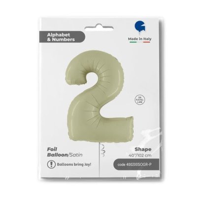 Number 2 Olive (102cm,40") foil balloon - 400200sogr-p-p.jpg