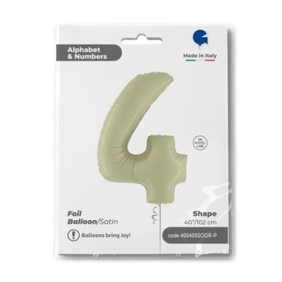 Number 4 Olive (102cm,40") foil balloon - 400400sogr-p-p.jpg