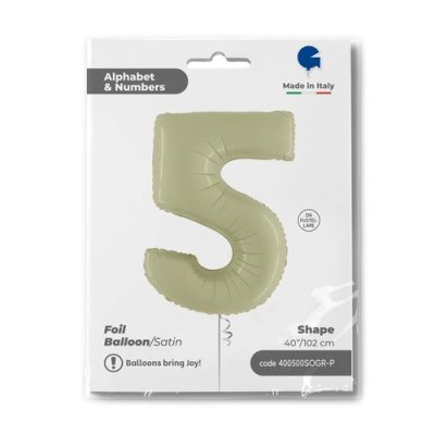 Number 5 Olive (102cm,40") foil balloon - 400500sogr-p-p.jpg