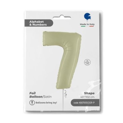 Number 7 Olive (102cm,40") foil balloon - 400700sogr-p-p.jpg