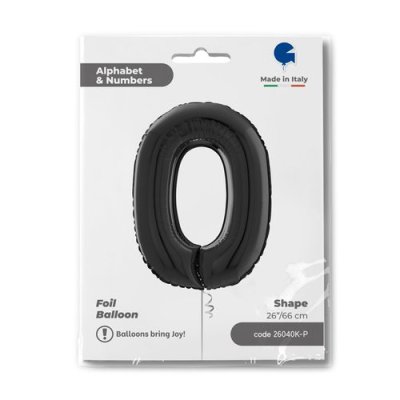 Number 0 Black (66cm,26") foil balloon - 26040k-ppackaged-p.jpg