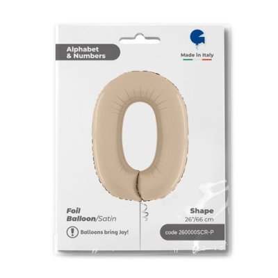 Number 0 Cream (66cm,26") foil balloon - 260000scr-p.jpg