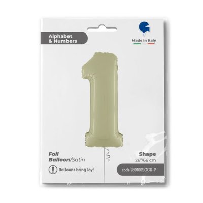 Number 1 Olive (66cm,26") foil balloon - 260100sogr-p.jpg