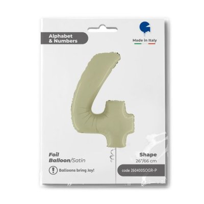 Number 4 Olive (66cm,26") foil balloon - 260400sogr-p.jpg