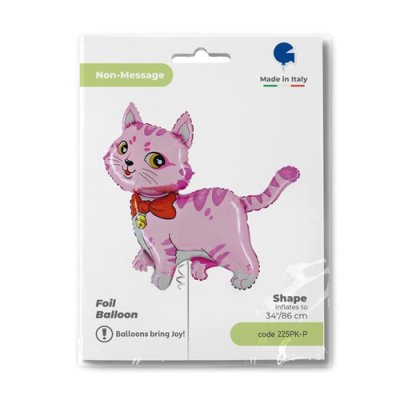 Cat pink (86cm,34") foil balloon - 225pk-ppackaged-1-p.jpg