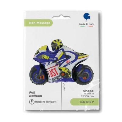 Moto GP blue (74cm,29") foil balloon - 204b-ppackaged-p.jpg