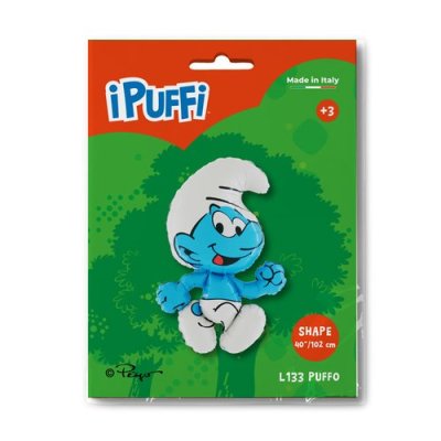 Smurf (102cm,40") foil balloon - l133-ppackaged-p.jpg