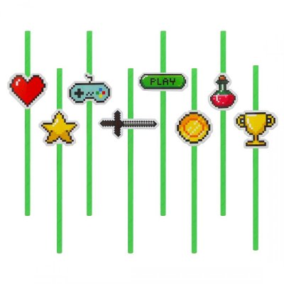 Paper straw - Game on HB, 8 pcs