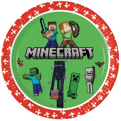 Paper plates EKO - Minecraft 23cm/8 pcs - 95441 A.png