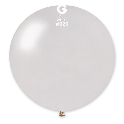 Balloon GM40 #029 Metallic White (100cm, 40") - white.jpg