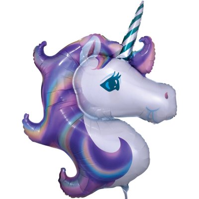 Unicorn purple 83x73cm foil balloon