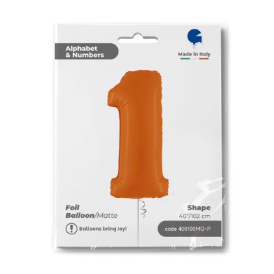 Number 1 Orange (102cm,40") foil balloon - 400100mo-p-b.jpg
