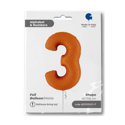 Number 3 Orange (102cm,40") foil balloon - 400300mo-p-b.jpg
