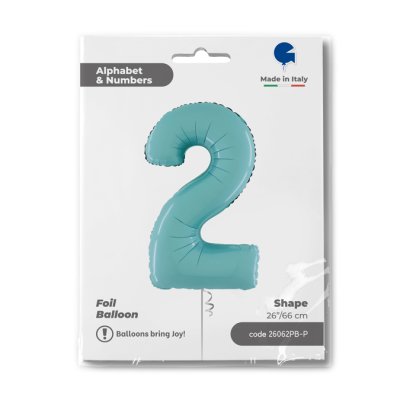 Number 2 pastel Blue (66cm,26") foil balloon - 26062pb-p-b.jpg