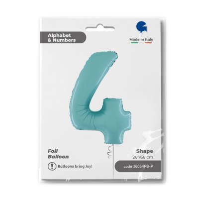 Number 4 pastel Blue (66cm,26") foil balloon - 26064pb-p-b.jpg