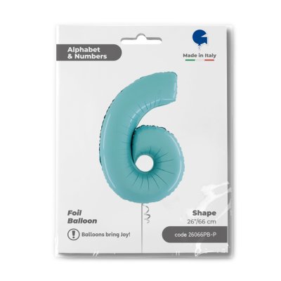 Number 6 pastel Blue (66cm,26") foil balloon - 26066pb-p-b.jpg
