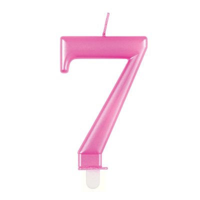 Candle metallic pink No. 7