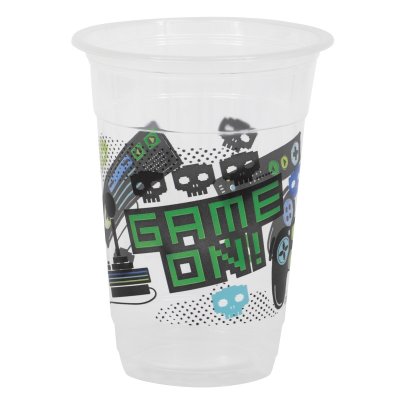 Plastic cup - Gamer Birthday 473ml, 8 pcs