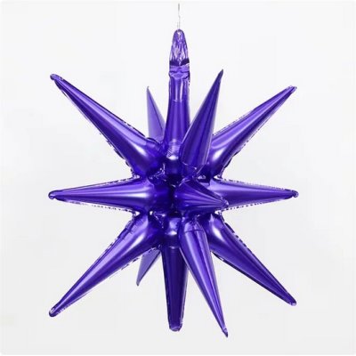 Star 3D purple 60cm - foil balloon