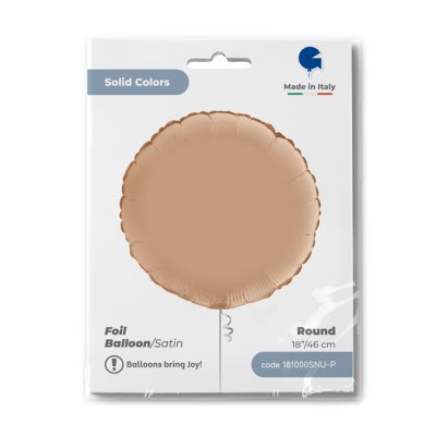 Circle - satin brown (46cm,18") foil balloon - 181000snu-p-b.jpg