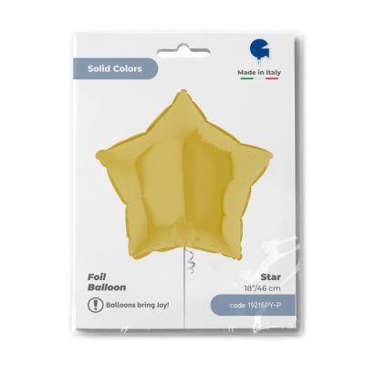Star - pastel yellow (46cm,18") foil balloon - 19216py-p-b.jpg