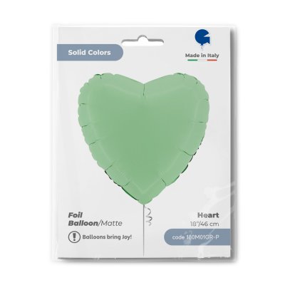 Heart - matte green (46cm,18") foil balloon - 180m01gr-p-b.jpg