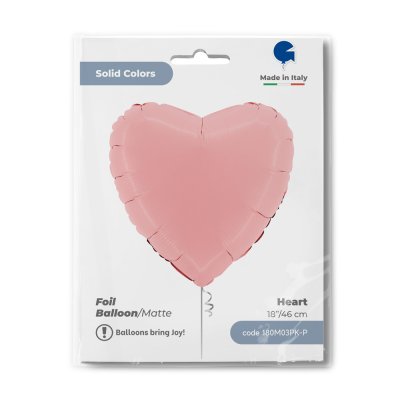 Heart - matte pink (46cm,18") foil balloon - 180m03pk-p-b.jpg
