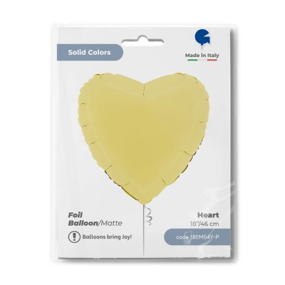 Heart - matte yellow (46cm,18") foil balloon - 180m04y-p-b.jpg