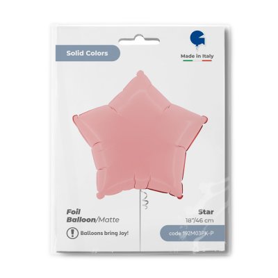 Star - matte pink (46cm,18") foil balloon - 192m03pk-p-b.jpg