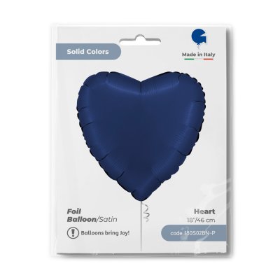 Heart - satin NAVY blue 46cm,18") foil balloon - 180s02bn-p-b.jpg