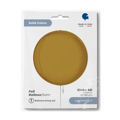 Globe - satin gold 4D (38cm,15") foil balloon - 741s00g-p-b.jpg