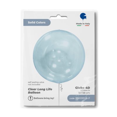 Globe - transparent blue 4D (38cm,15") foil balloon - 1574109svb-p-b.jpg