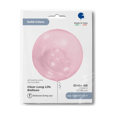 Globe - transparent pink 4D (38cm,15") foil balloon - 1574109svpk-p-b.jpg