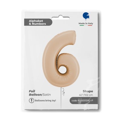 Number 6 body (102cm,40") foil balloon - 400600snu-p-b.jpg