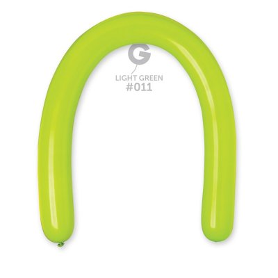 Modeling balloons Thick (130cm:8cm) #011 Pastel Light Green (50pcs) - light-green.jpg