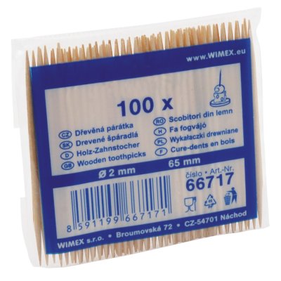 Wooden toothpicks 65 mm round (100 pcs) - 66717a.png