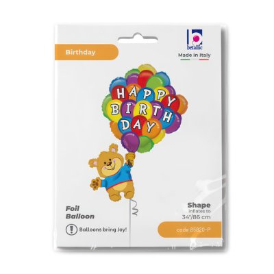 Teddy bear with balloons (86cm,34") foil balloon - 85820-p-b.jpg