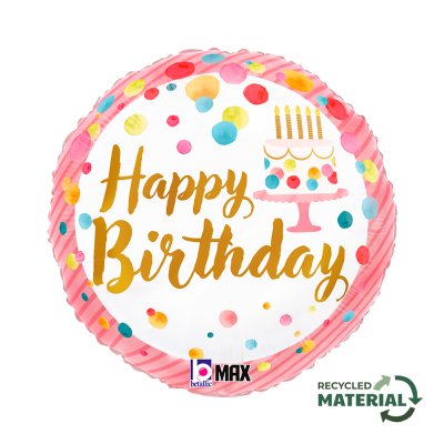 Circle - cake Hb/party Time 18 \ - 26369p-r18-satin-birthday-pink-party-front-b.jpg