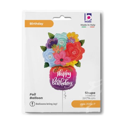 Flowers in a vase HB (74cm,29") foil balloon - 25366-p-b.jpg
