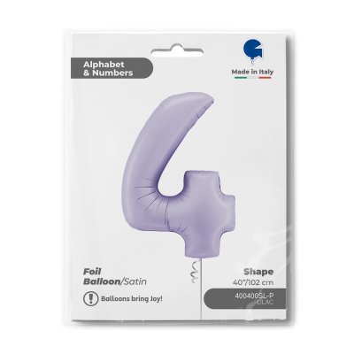 Number 4 Lilac (102cm,40") foil balloon - 400400sl-p-b.jpg