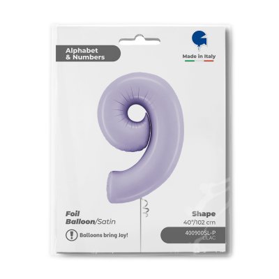 Number 9 Lilac (102cm,40") foil balloon - 400900sl-p-b.jpg