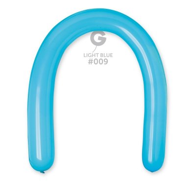 Modeling balloons thick (130cm:8cm) #009 Pastel Light Blue (50pcs) - light-blue.jpg