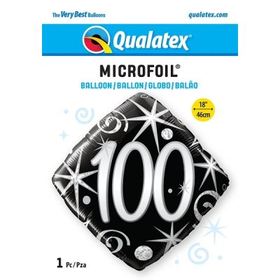 18 " Balloon diamond - 100th Birthday black - 100 2.jpg